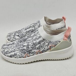 Adidas Cloudfoam Ultimate Womens Slip On Running Shoes Black White Pink F34533 7